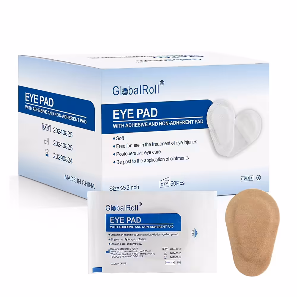 100 pieces of disposable eye patches, Latex Free Adhesive Eye Bandages for Adults, Children, Infants and Girls, Eye Care Bandages