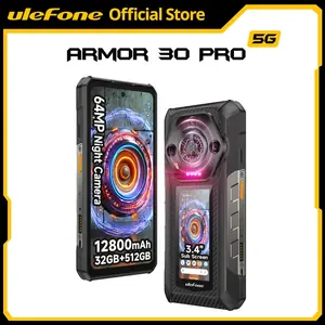 Ulefone Armor 30 Pro 5G هاتف متين أندرويد 14 هاتف ذكي 6.95 بوصة 120 هرتز 32 جيجابايت + 512 جيجابايت 12800 مللي أمبير كاميرا ليلية 64 ميجابكسل NFC