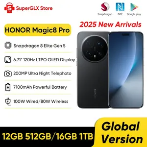 HONOR Magic8 Pro الإصدار العالمي 5G AI الهاتف الذكي Snapdragon 8 Elite Gen 5 6.71 بوصة 120 هرتز شاشة OLED كاميرات 200 ميجابكسل 100 وات SuperCharge