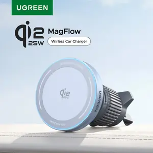 UGREEN Qi2 25 واط 15 واط حامل هاتف السيارة المغناطيسي حامل شاحن لاسلكي آيفون 17 16 15 برو ماكس شحن لشاحن سيارة Magsafe
