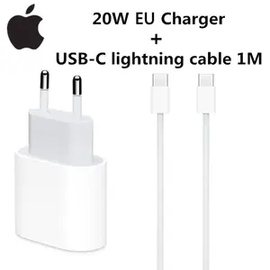 الأصلي 20 واط USB-C محول الطاقة آيفون 17 16 15 14 ميني برو ماكس نوع C شاحن سريع لابل آيفون X 12 13 زائد