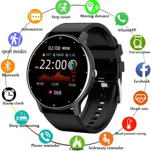 2025 Smartwatch كامل شاشة تعمل باللمس الساعات الرياضة جهاز تعقب للياقة البدنية IP68 مقاوم للماء BT دعوة ساعة ذكية للرجل امرأة أندرويد الهواتف