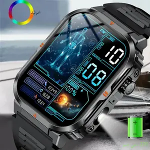 ساعة ذكية للرجال 3ATM مقاومة للماء رياضية عسكرية للياقة البدنية للنساء سوار ذكي لمراقبة ضغط الدم ساعة ذكية للرجال أندرويد iOS