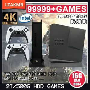 Batocera وWindows 11 Retro Game Box G3 Pro مع ذاكرة وصول عشوائي 16 جيجابايت ومحرك أقراص ثابتة سعة 2 تيرابايت، تتميز بأكثر من ألعاب 99,999. متوافق مع PS2، PS3