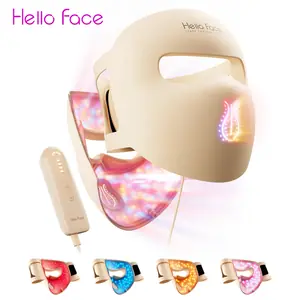 قناع العلاج بالضوء LED رباعي الأبعاد هيلو فيس M300، 311 مصباح LED، 4 أوضاع، لمكافحة الشيخوخة وحب الشباب، تصميم مريح من السيليكون، جهاز عناية منزلي