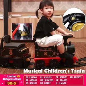 قطار كهربائي للأطفال لعبة ركوب الممر يمكن حمل قطار السكك الحديدية سيارة قطار المقصورة الكلاسيكية نموذج مشاية أطفال عربة لعب هدايا الطفل