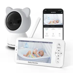 Babystar 5 بوصة واي فاي مراقبة الطفل HD LCD Babyphone فيديو كاميرا الطفل مربية الهاتف المحمول APP التحكم PTZ التهويدات لحديثي الولادة