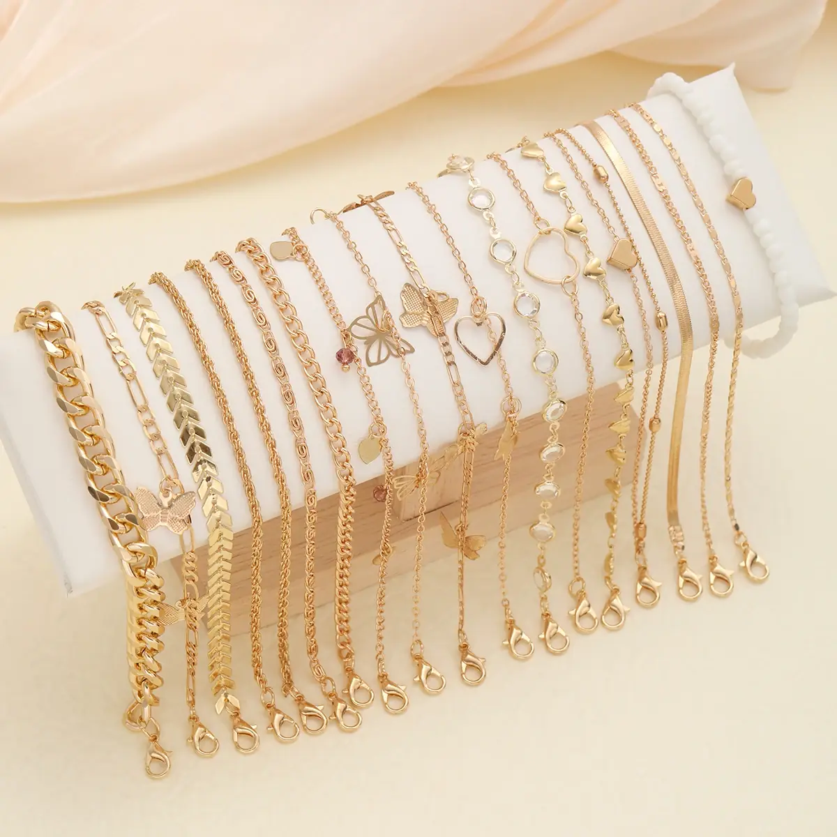 20 قطعة/المجموعة البوهيمي الملتوية ثعبان سلسلة خلخال للنساء الصيف الشاطئ خمر بسيط القدم الكاحل سوار على الساق مجوهرات هدايا