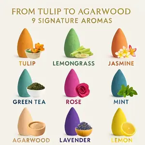 9 عبوات من أعواد البخور العطرية الملونة للمنزل والداخلية، عطر يدوم طويلاً، شلالات الدخان لعرض الاسترخاء