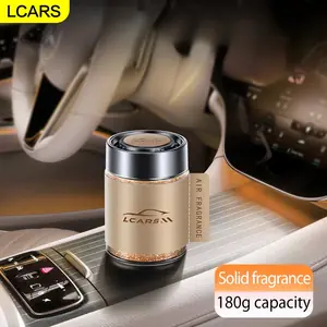 معطر هواء تلقائي أنيق عالمي لمنزل السيارة معجون جل لامع ديكور معطر قابل لإعادة الملء مع جلد PU للحقيبة