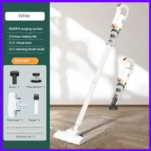مكنسة كهربائية محمولة متعددة الوظائف، فرشاة أرضية شفط قوية لاسلكية للاستخدام المنزلي والسيارة، روبوت التنظيف اللاسلكي