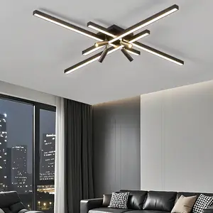 الحديثة الحد الأدنى غرفة المعيشة أضواء السقف غرفة نوم خط طويل مصابيح LED الثريا قاعة غرفة نوم إضاءة داخلية الديكور