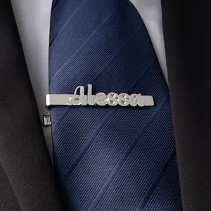 تخصيص اسم فريد شخصية التعادل كليب، الفولاذ المقاوم للصدأ اسم التعادل كليب المجوهرات، هدية الرجال العصرية