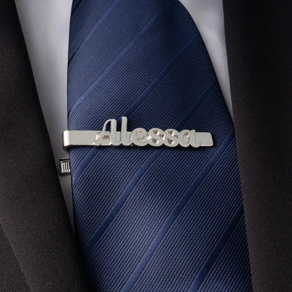 تخصيص اسم فريد شخصية التعادل كليب، الفولاذ المقاوم للصدأ اسم التعادل كليب المجوهرات، هدية الرجال العصرية