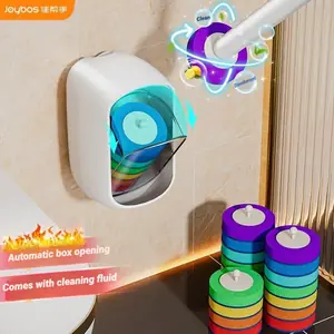 فرشاة تنظيف المرحاض من JOYBOS مع حامل معلق على الحائط ومجموعة إعادة التعبئة، أدوات تنظيف المرحاض للمنزل.