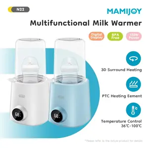 MAMIJOY سخان زجاجات الأطفال متعدد الوظائف 36-100 ° سخان طعام قابل للتعديل معقم لتدفئة الحليب وتحكم دقيق في درجة الحرارة N22