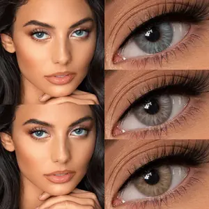 EYESHARE 1 زوج العدسات اللاصقة الملونة الطبيعية عدسات التلاميذ الجميلة للعيون مستحضرات التجميل البني الاتصالات العدسات الزرقاء الاستخدام السنوي