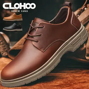 CLOHOO اليدوية رجال الأعمال عارضة أحذية مريحة الكلاسيكية الدانتيل متابعة أحذية العمل المألوف الزفاف أحذية رجالية