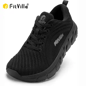 Fittrail-أحذية جري خفيفة الوزن قابلة للتنفس للرجال ، مبطنة جيدًا ، أحذية بمقدمة عريضة ، مانعة للإنزلاق ، عرض واسع جدًا