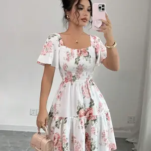 فستان نسائي كاجوال بأكمام قصيرة