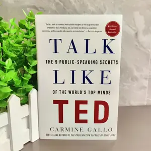 TALK LIKE TED بواسطة Carmine Gallo The 9 أسرار ناطقة عامة تحسين النفس كتاب اللغة الإنجليزية