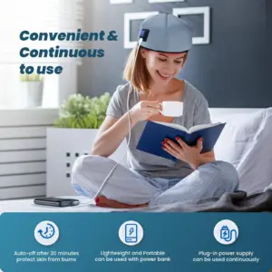 غطاء نمو الشعر أجهزة العلاج بالضوء الأحمر LED علاجات غطاء تساقط الشعر خوذة إعادة نمو الشعر العناية بالشعر تحسين مكافحة تساقط الشعر